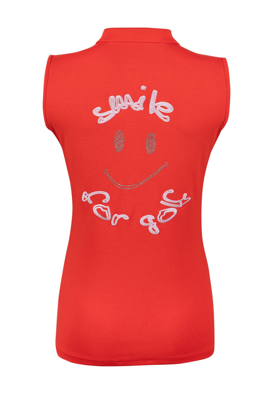 girls golf polo sleeveless 'SMILE'