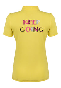 girls golf polo 1/2 sleeve 'KEEP GOING'